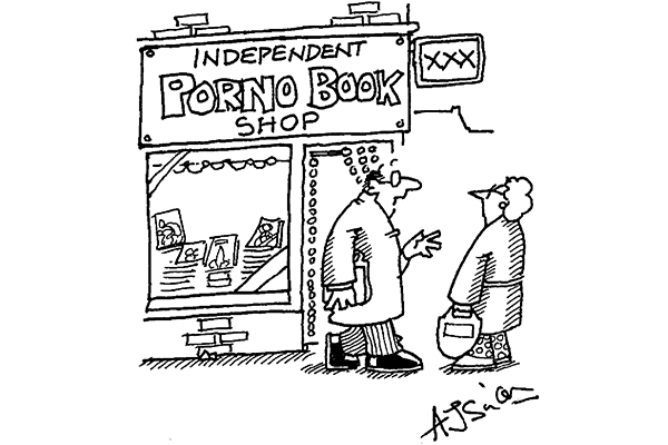 ‘It’s just a front. It’s actually Waterstones.’