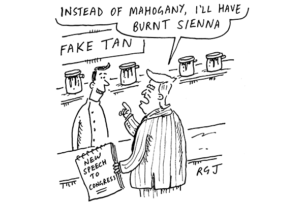 President Trump adopts a softer tone