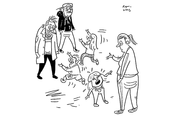 ‘Now, now, you know that’s your brother’s daddy. And he’s your sister’s daddy. Your daddy will visit us tomorrow.’