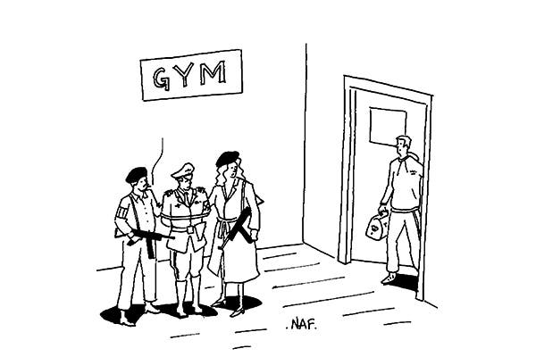 ‘Oh, I was looking for the resistance training class?’