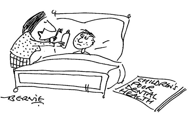 ‘The tooth fairy left you a brush and some paste.’