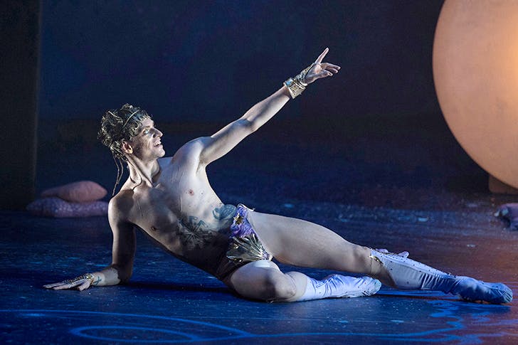 Sergei Polunin in his spangled merkin performing Narcissus and Echo at Sadler’s Wells