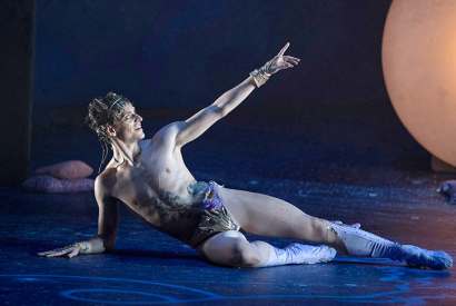 Sergei Polunin in his spangled merkin performing Narcissus and Echo at Sadler’s Wells
