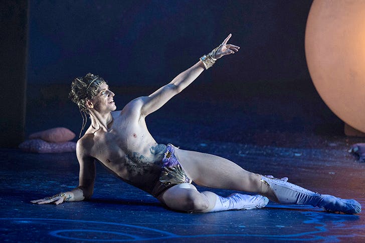 Sergei Polunin in his spangled merkin performing Narcissus and Echo at Sadler’s Wells