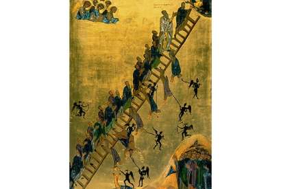 ‘The Ladder of Divine Ascent’, 12th century, from St Catherine’s Monastery, Sinai, Egypt. (This image and one below from Chromaphilia, by Stella Paul). akg-images/Erich Lessing