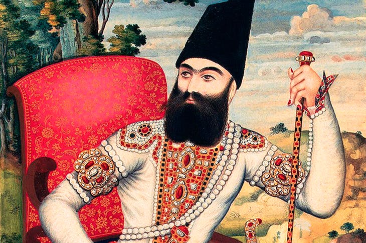 Portrait of Persia’s Prince Abbas Mirza, c.1820. From his bailiwick near the Russian border he dispatched educational missions to Europe, sponsored translations of key European works and imported metal casting techniques and the printing press. (Getty images)