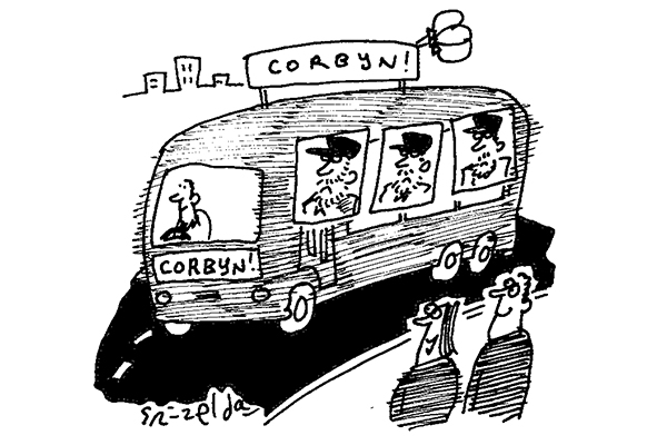 ‘It’s the Conservative election battle bus.’