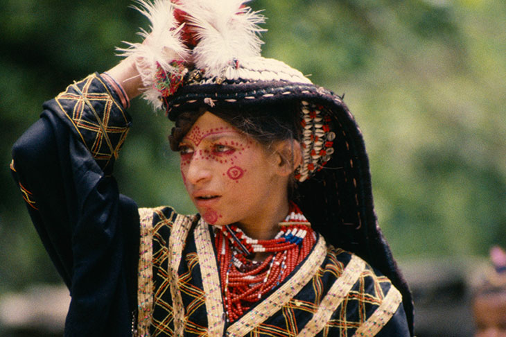 A Kalash girl in traditional dress
