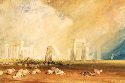 Turner’s Stonehenge is strewn with the bodies of sheep and their shepherd, victims of an electrical storm