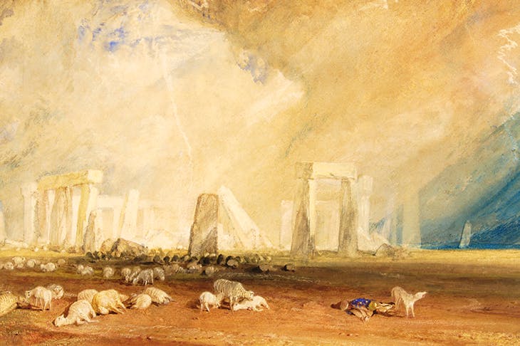 Turner’s Stonehenge is strewn with the bodies of sheep and their shepherd, victims of an electrical storm