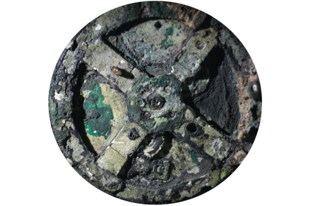 A piece of the Antikythera Mechanism, on display at the Archaeological Museum, Athens. (Getty Images)