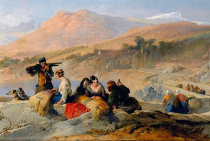 ‘Return of the Staghunt’ by Edwin Landseer, 1837 (from Highland Retreats)
