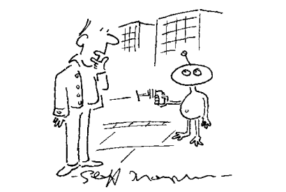 ‘Take you to my leader? OK, but we’d better be quick.’