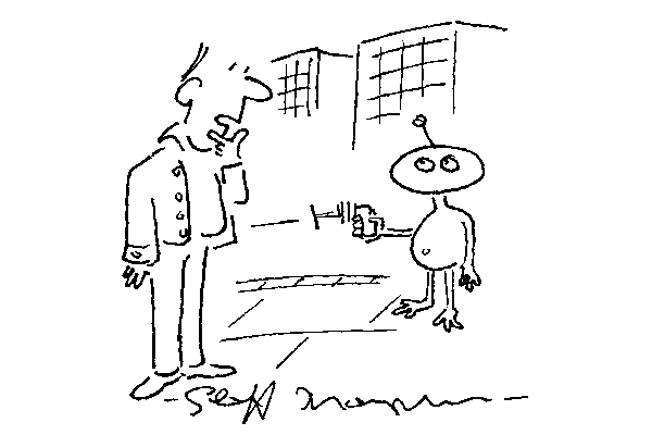 ‘Take you to my leader? OK, but we’d better be quick.’