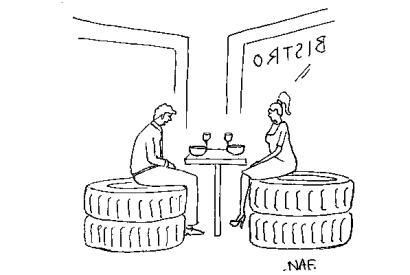 ‘No, I said it was a Michelin tyre restaurant.’