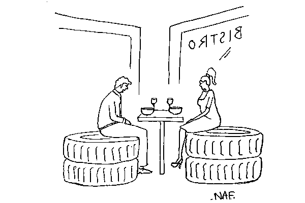 ‘No, I said it was a Michelin tyre restaurant.’