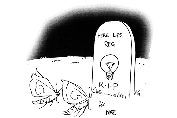 ‘The light bulb was a nice touch. He loved light bulbs.’