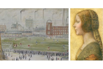 Shaun Greenhalgh claims to have painted ‘Before Kick-off’ (signed L.S. Lowry, 1923) and ‘La Bella Principessa’ (attributed to Leonardo da Vinci — but, according to Greenhalgh, based on a girl at the Co-op checkout in Bolton in the 1970s)
