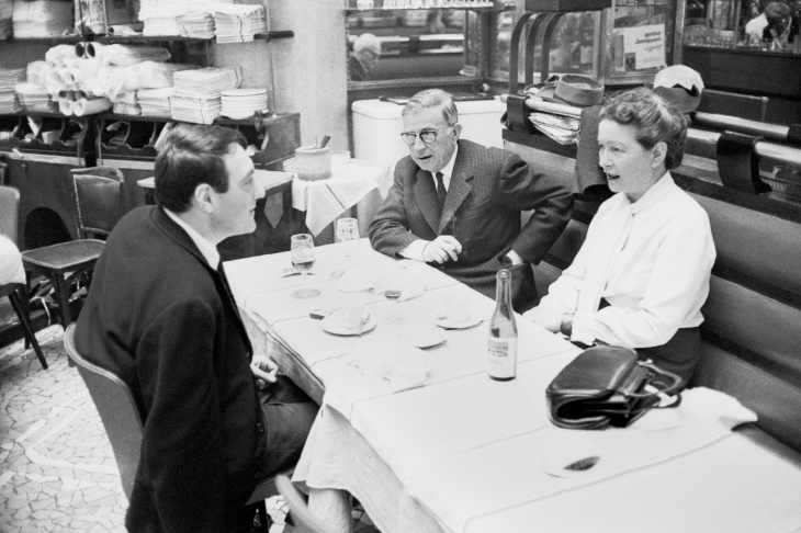 And then there were three: Lanzmann in 1964 with Jean-Paul Sartre and Simone de Beauvoir, with whom he had a seven-year affair