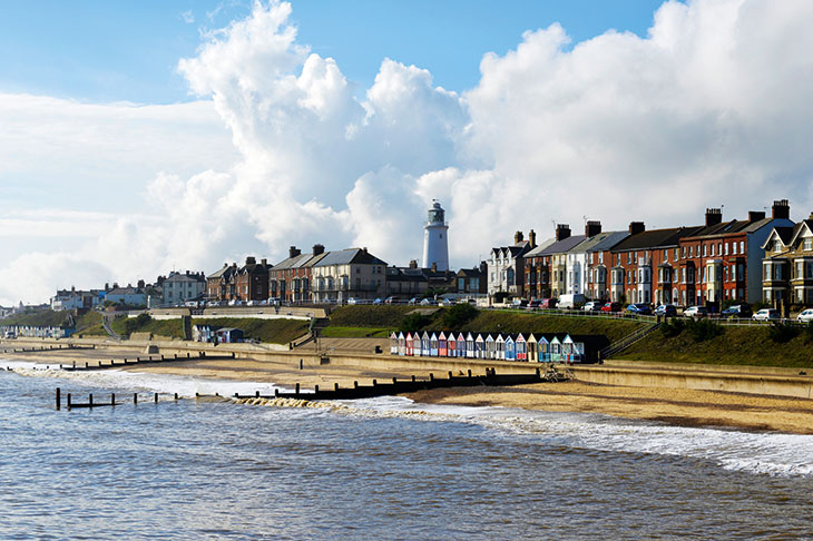 A lot of Outside: the seafront at Southwold