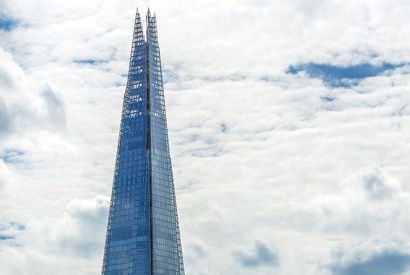The Shard’s angled, fractured sides change its appearance according to London’s sky conditions
