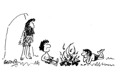 ‘Your mother says you’ve been watching that fire long enough.’