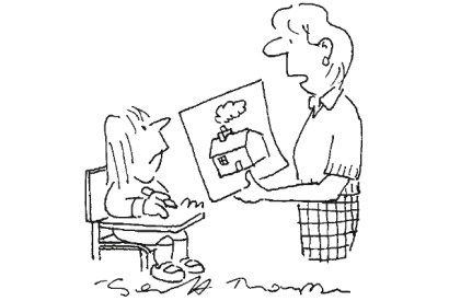 ‘Oh dear Lucy, all those carbon emissions!’