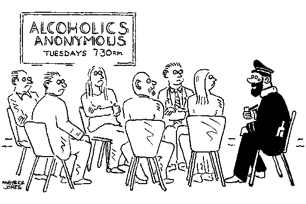 ‘My name’s Captain Haddock. I’m a famous alcoholic.’