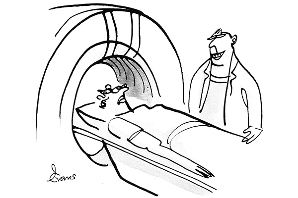 ‘If you’re a private patient, you’ll probably want to smile as you go through the scanner.’