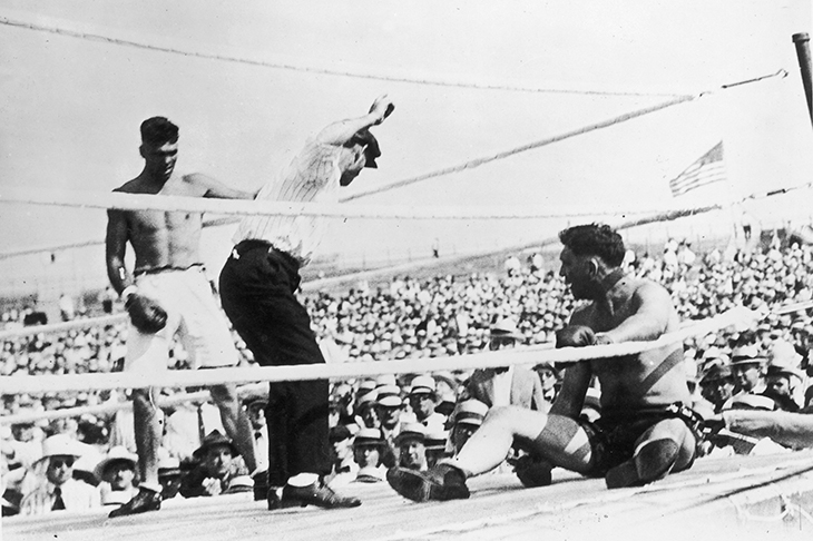 Originals: Jack Dempsey, left, in his 1919 title fight