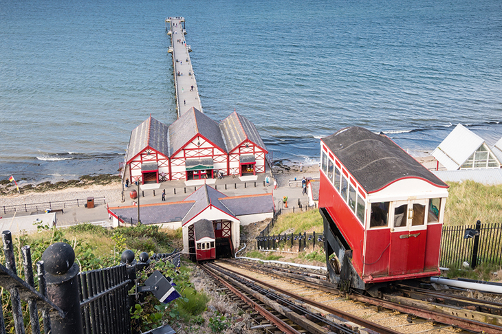 On the up: Saltburn-by-the-Sea’s funicular railway