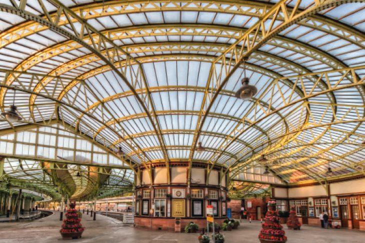Wemyss Bay train and ferry station on the Firth of Clyde