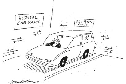 ‘I’m sitting in the bay of the doc.’