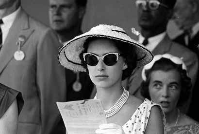 Princess Margaret at the races in Kingston, Jamaica in 1955