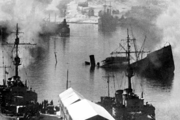 Narvik harbour, March 1940