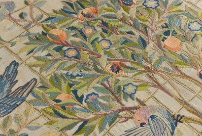 Stitches in time: detail of ‘Embroidery Design’ by May Morris, worked by May Morris and Theodosia Middlemore, c.1900