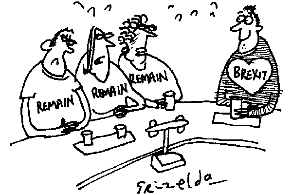 ‘Grr! Look at him, always looking on the bright side of life.’