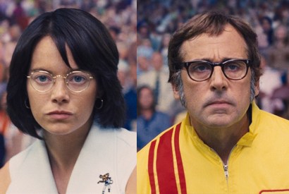 Mix and match: Emma Stone as Billie Jean King and Steve Carell as Bobby Riggs in Battle of the Sexes