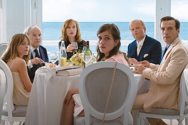 Unhappy families: Fantine Harduin, Jean-Louis Trintignant, Isabelle Huppert, Laura Verlinden and Toby Jones in Happy End