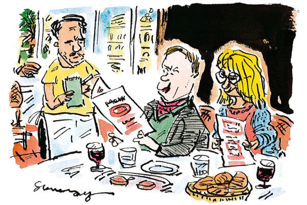 ‘We’ll have the tapas in honour of your country being broken up into smaller pieces.’