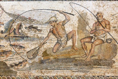 Roman mosaic from the Villa of the Nile, Leptis Magna, Libya (2nd century AD)