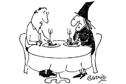 ‘Not eye of newt and toe of bat again!’