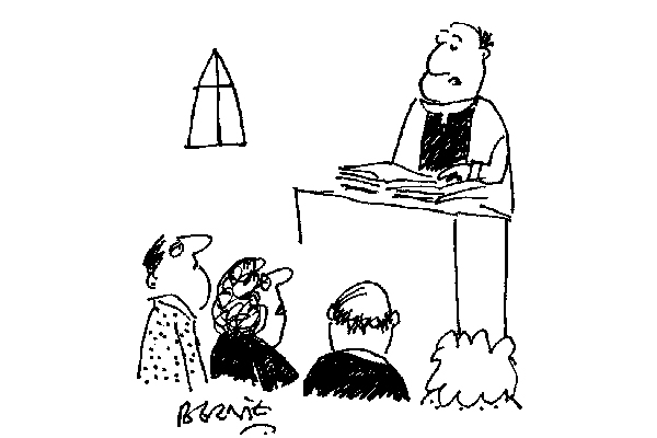 ‘Today’s reading is the parable of the fully vetted Samaritan.’