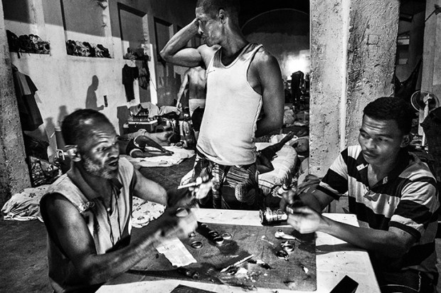 Inmates making crack pipes. Gangmasters run drug and extortion rackets from the inside