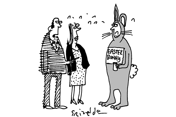 ‘As you can see, Gerald here is deeply religious.’