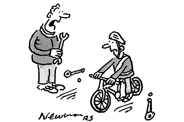 ‘We’ve got you off your stabilisers — next performance-enhancing drugs.’