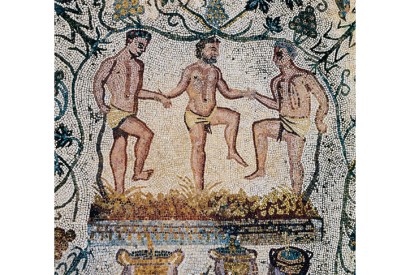A Roman mosaic showing the crushing of grapes — but we don’t know what the wine tasted like