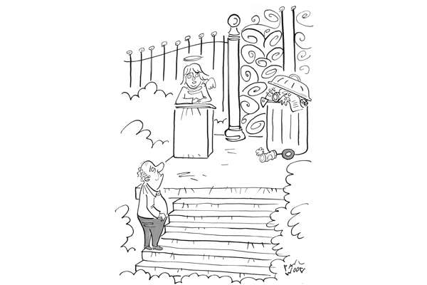 ‘Sorry if it shatters the illusion but today is our collection day.’