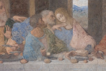 With Leonardo, improbable speculations are never-ending, The Da Vinci Code enthusiasts see the figure of St John (on the right in this detail of ‘The Last Supper’) as Mary Magdalene, hiding in plain sight
