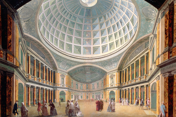 Remembrance of things past: interior of the Pantheon, Oxford Street, 18th century, by William Hodges, demolished in 1937